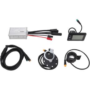VGEBY Electric Bike Conversion Kit, Electric Bike Motor Controller 15A Common Speed Controller 36V 48V with GD01 Panel 1 to 2 Cable Fully Waterproof Kit