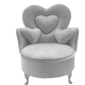 Openable Sofa Jewelry Box Couch Jewelry Box,Miniature Sofa Velvet Chair Earrings Necklace Bracelet Storage Box, Gift for Girls and Women Jewelry Box(Gray)
