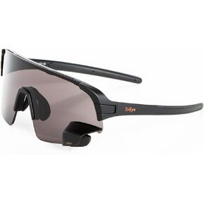 Eyewear Cycling Glasses with Integrated Rearview Mirror for Men & Women - UV 400 - Left Side Mirror Cycling Glasses