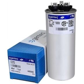 ClimaTek Dual Capacitor Fits Service First CPT01032 / CPT-1032 - 40 + 7.5 uF MFD x 440 VAC Round in Saudi Arabia