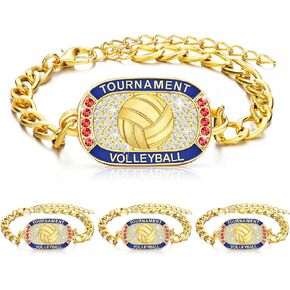 4 قطع من أربطة معصم الكرة الطائرة من Highergo، هدايا جوائز الكرة الطائرة مقاس 10.6 بوصة، سوار معصم بطل الكرة الطائرة، جوائز بطل الكرة الطائرة الذهبية، ارتداء أو عرض جوائز الكرة الطائرة للاعبي الفريق in Kuwait