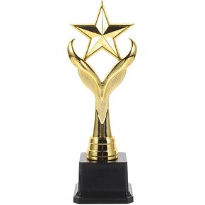 Tofficu Star Trophy Awards: Gold Award Trophies for Kids Party Favors, Props, Rewards, Winning Prizes, Competitions for Kids and Adults
