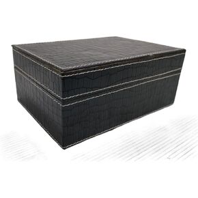 collectiblesBuy Handmade Storage Box Keepsake Wooden Jewelry and Trinket Memory Box for Women Accessories Decorative Leather and Wooden Jewelry Organizer Box with Lid for Girls Women