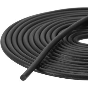 uxcell Nitrile Rubber Seal Strip, 2mm(0.08") Diameter x 4 Meters (13.12Ft) Long Round Solid Weather Stripping for Reduce Noise, Shock, Friction