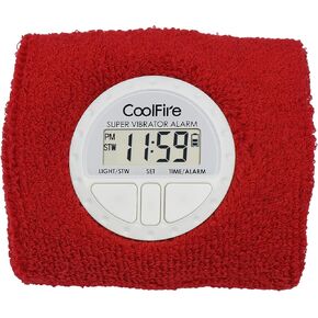 Coolfire Vibrating Alarm Clock - Silent Alarm Wristband Vibrating Alarm Watch. Silent Wrist Shock Alarm Clock. Vibration Alarm Bracelet Alarm Clock Deep Sleeper & Vibrate Alarm1685N-2