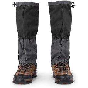 RiToEasysports Leg Gaiters Waterproof Snow Boot Gaiters for Outdoor Backpacking Climbing Fishing Hunting(Black) Ski