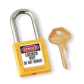 Yellow Thermoplastic Zenex Padlock