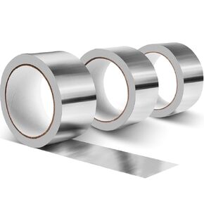 Aluminum Tape 3 Pack 54 Yards Duct Tape Heavy Duty High Temperature Aluminum Tape 3.9 mil Silver Foil Tape for HVAC Sealant Metal Repair Air Ducts (2 Inch x 18 Yards per Roll)