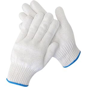 10 Pairs Cotton work gloves - White Safety Work Gloves for repair, construction, Industrial, Warehouse, Gardening, BBQ, and other uses, for men and women, L size