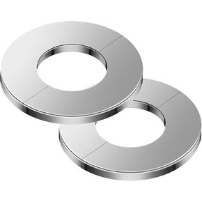 Wall Split Flange, Water Pipe Cover,Stainless Steel Round Escutcheon Plate,Water Pipe Trim Ring,Pipe Collar,Bathroom&Kitchen Toilet Floor Ceiling Plate Cover for 1"/28mm Dia Pipe 25 Type, 2Pcs