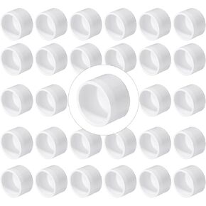 30 Pack 1"PVC Pipe End Cap Fitting, SCH 40 Furniture Grade PVC Pipe End Cap Plug Adapter, White PVC Pipe Plug Socket Fittings for DIY PVC Shelf Garden Support Structure Storage Frame