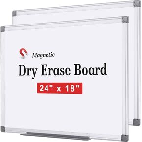 Comix Magnetic Dry Erase Board,Wall Mounted Whiteboard, Aluminum Frame White Board with Pen Tray for Office School Home (36" x 24")