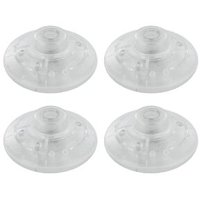 UL-Listed 4-Pack Foot Pedal Switch, Round Floor Lamp Inline Switch with Step-on Button, Easy DIY Installation for Floor Lamp On-Off Control Replacement (Transparent)
