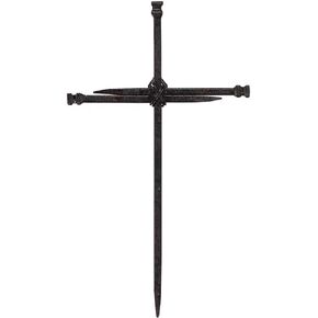 Dicksons Medium Three Driven Nails Brown Rust Look 10.5 Metal Wall Cross