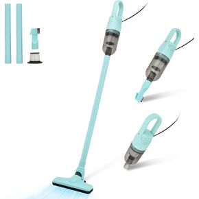 Corded Vacuum Cleaner, 2-in-1 Lightweight Mini Stick Vacuum w/100W Powerful Motor, Portable Wired Handheld Vacuum for Hard Floor Carpet Pet Hair