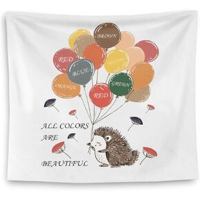 QGFM Positive Affirmations Wall Decor, I am Kind Brave Smart Inspirational Tapestry Wall Hanging for Classroom Nursery Kids Room Playroom Decor, Positive Affirmations for Kids, 50x60 Inches