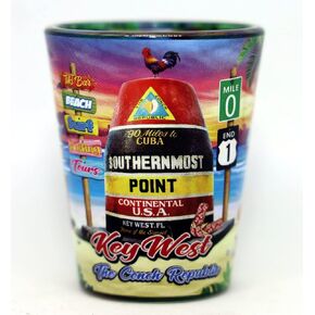 Key West Florida Scene In-and-Out Shot Glass