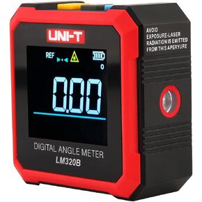 UNI-T Digital Angle Finder Magnetic Angle Cube Gauge LM320B, Rechargeable Digital Inclinometer Laser Level box, Woodworking Measurement Tool with LCD and Backlight