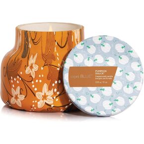 Capri Blue Pumpkin Dulce Candle - Pattern Play Holiday Candle - Petite Glass Jar Candle - Luxury Candles - Scented Candles with Notes of White Pumpkin, Nutmeg & Vanilla - Decorative Candle Gift (8 oz)