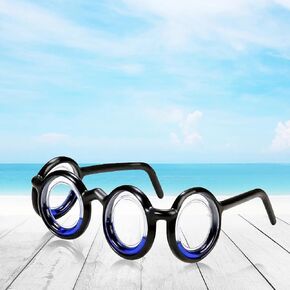 Black Motion Sickness Glasses - Stylish Frame, Motion Sickness Relief for Car, Plane, Boat Travel, and VR Gaming. Cruise Essentials.