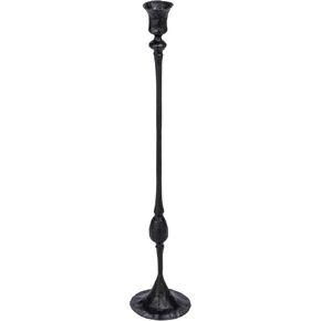 Creative Co-Op Tall Decorative Hand-Forged Metal Taper Holder, Black