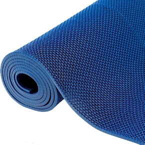 Drainage Floor Mat,3x10 Ft Non Slip Swimming Pool Mats Commercial Floor Mat Heavy Duty Pool Deck Mat PVC Mesh Hollow Mat for Wet Area Kitchen Swimming Pool Restaurant Garage,Blue