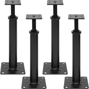 4 PCS House Jacks for Leveling, Adjustable Basement Floor Jack Post, 11.6" to 16.1" Height Range, 8800 lbs Min and Max Height Capacity, Telescoping Jack for Temporary Support