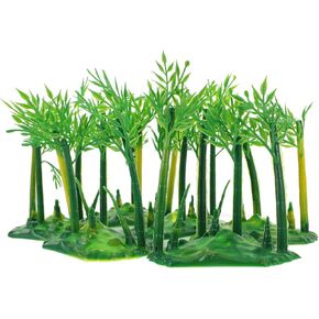 6Pcs Miniature Bamboo Tree Model Artificial Mini Bamboo Mountain Decoration Decorative Realistic Bonsai Adornment for DIY Dollhouse Decoration Desktop Landscape Ornament