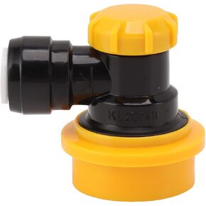 Double Tight Push in Adapter, 5 or 16 Inch Yellow Double Tight Push in Quick Connector Adapter Duotight Push in Fitting Ball Lock Quick Disconnect for KTV Homebrewing Bar (Yellow Liquid)