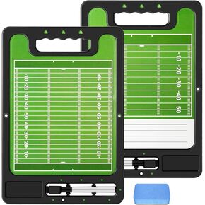 9.1" x 13.4" Dry Erase Football Coaches Clipboard,Double-Sided Football Marker Board,Essential for Coaches & Players