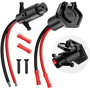 Trolling Motor Plug,12V-24V 8 Gauge 2 Wire Trolling Motor Plug and Receptacle Compatible With Minn Kota Marine Boat Waterproof Male & Female Trolling Motor Plug Quick Connect Socket 1Pairs