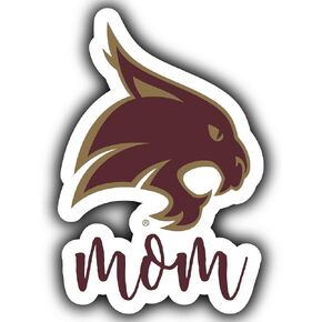 Texas State Bobcats Proud Mom 4-Inch Die Cut Decal Officially Licensed Collegiate Product