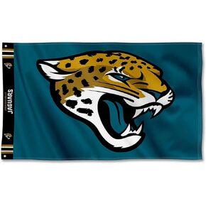 WinCraft Jacksonville Jaguars Printed Header 3x5 Foot Banner Flag