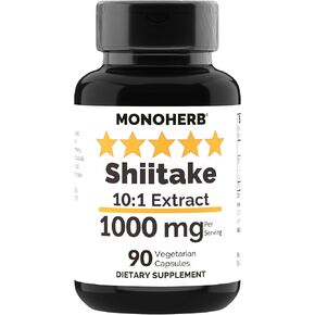 Shiitake Mushroom Extract 1000 mg - 90 Vegetarian Capsules