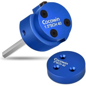 PVC Pipe Reamer, PVC Fitting Saver, PVC Socket Saver with 1-½-Inch and 2 Inch Head Aluminum for Water Lines, Drain Lines, Vent Lines