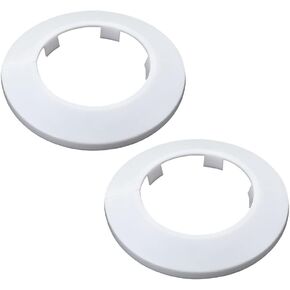 2.48"(63mm) Diameter Pipe Cover Decoration, Flange Water Pipe Cover Decoration, Radiator PP Plastic Escutcheon Collar Pipe Cover for Wall Pipe Tube Decoration 2Pcs