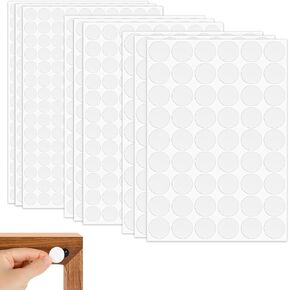 Lusofie 870 Pcs Self-Adhesive Screw Hole Stickers 3 Size Screw Stickers Screw Covers Caps Sticker White Furniture Stickers for Wooden Cabinet Furniture Home Decoration(12mm,15mm,21mm)