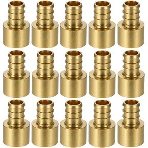 (15 Pack) Lidertik PEX Fittings 1/2 Inch Male NPT Adapter, 1/2" PEX-B F1807 to 1/2" NPT Male Threaded Adapter Brass in Saudi Arabia