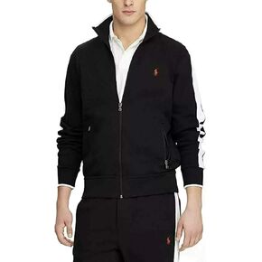 Polo Ralph Lauren Full-Zip Black Track Jacket, Men's Size 3LT