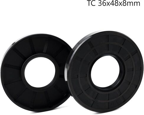 XiKe Oil Shaft Seal, Lip Seals, TC 36x48x10mm Nitrile Rubber Cover Double Lip with Spring, Oil Seals for Bearing Shafts,Rotating Shafts,etc., Black Pack of 2 in Saudi Arabia