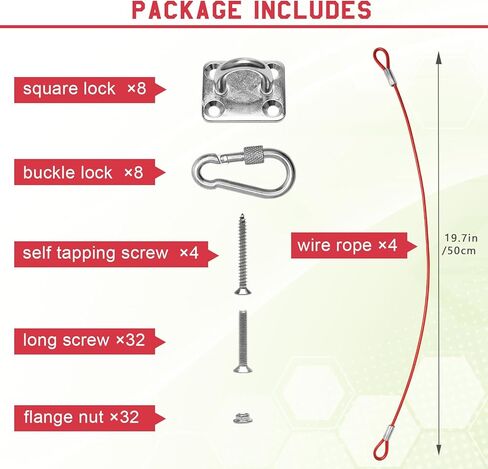 سلة المهملات قفل 4 حزمة، يمكن قفل القمامة للحيوانات تتوقف عن البحث عن سلة المهملات شديدة التحمل، قفل غطاء معدني عالمي لعلب القمامة في الهواء الطلق مع حبل سلك مطلي بالنايلون in Kuwait