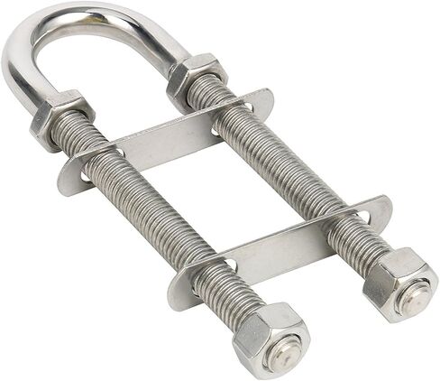 Amarine-made الفولاذ المقاوم للصدأ قارب بحري شديد القوس العين التعادل أسفل U الترباس (1/2 بوصة و 3/8 بوصة اختياري) (فضي، 1/2 "قطر - 3-1/2" طول الخيط) in Kuwait