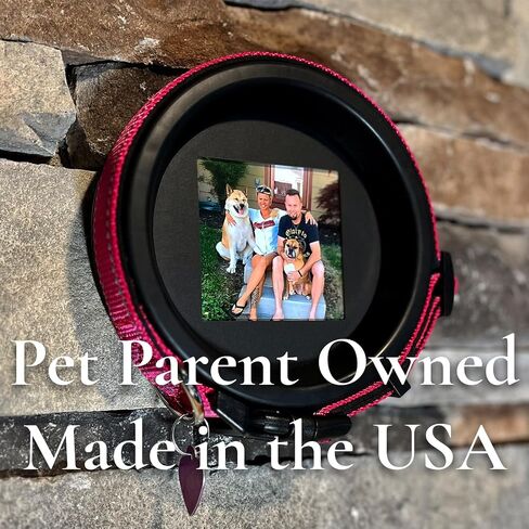 Whisker & Fang - Dog Memorial Picture Frame, Black Wall Mount, Round 18'' Circumference, Pet Memorial Frame, Dog Collar Memorial Frame, Halo Pet Frame in Saudi Arabia