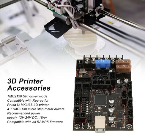 3D Printer Motherboard, Einsy Rambo1.2e TMC2130 SPI Drive Mode 3D Printer Accessories for Prusa I3 MK3/3S 3D Printers in Saudi Arabia