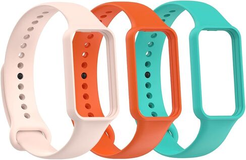 3 عبوات من الأربطة البديلة المتوافقة مع Amazfit Band 7، أربطة بديلة من السيليكون الناعم لـ Amazfit Band 7 in Saudi Arabia