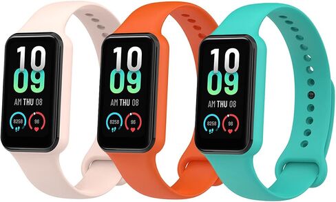 3 عبوات من الأربطة البديلة المتوافقة مع Amazfit Band 7، أربطة بديلة من السيليكون الناعم لـ Amazfit Band 7 in Saudi Arabia