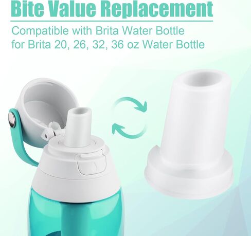 Bite Valve Replacement Compatible with Brita Water Bottle & Brita Filter Water Bottle Replacement Mouthpiece, 4pcs Apply to Brita Insulated Filtered Silicone Water Bottle Spout Accessories in Saudi Arabia