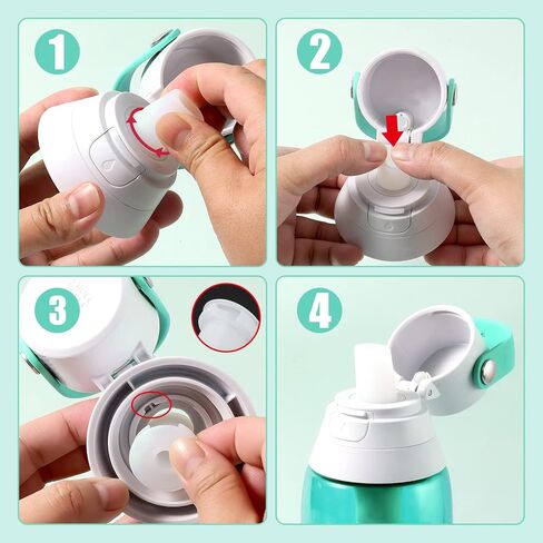 Bite Valve Replacement Compatible with Brita Water Bottle & Brita Filter Water Bottle Replacement Mouthpiece, 4pcs Apply to Brita Insulated Filtered Silicone Water Bottle Spout Accessories in Saudi Arabia