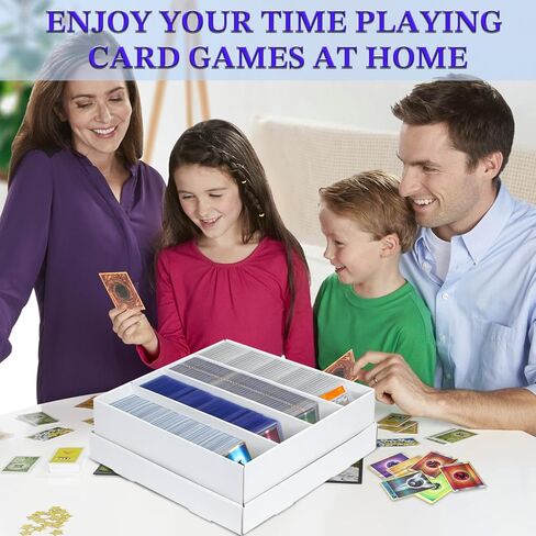 Trading Card Storage Box - 2 Rows, Cardboard Card Boxes holds 1100+ Top Loaders, Graded Card Case for PSA/BGS/HGA, Card Holders Organizer for Sports Cards, 4 Pack in Kuwait