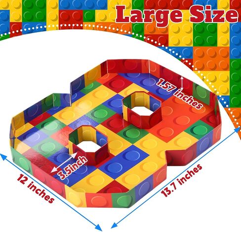 Mifoci 13.7" Building Block Party Cupcake Cardboard Number for Charcuterie Bricks Birthday Party Fillable Paper Mache Chocolate Candy Cake Decorative Gift Box(Number 5) in Saudi Arabia